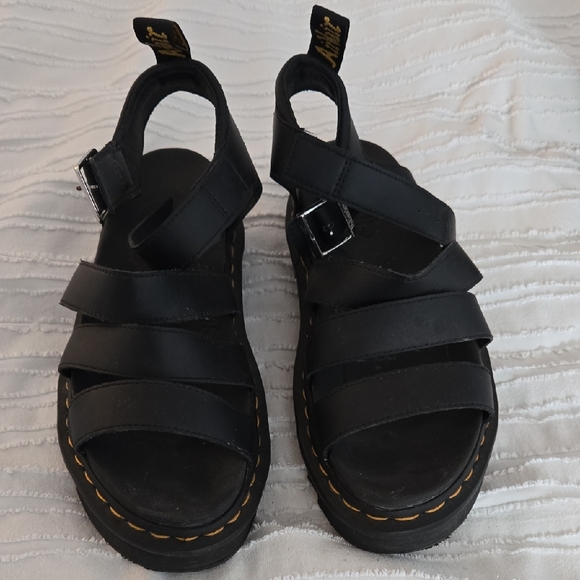 Blair Black Kids Sandals with Buckle Straps - Picture 1 of 3